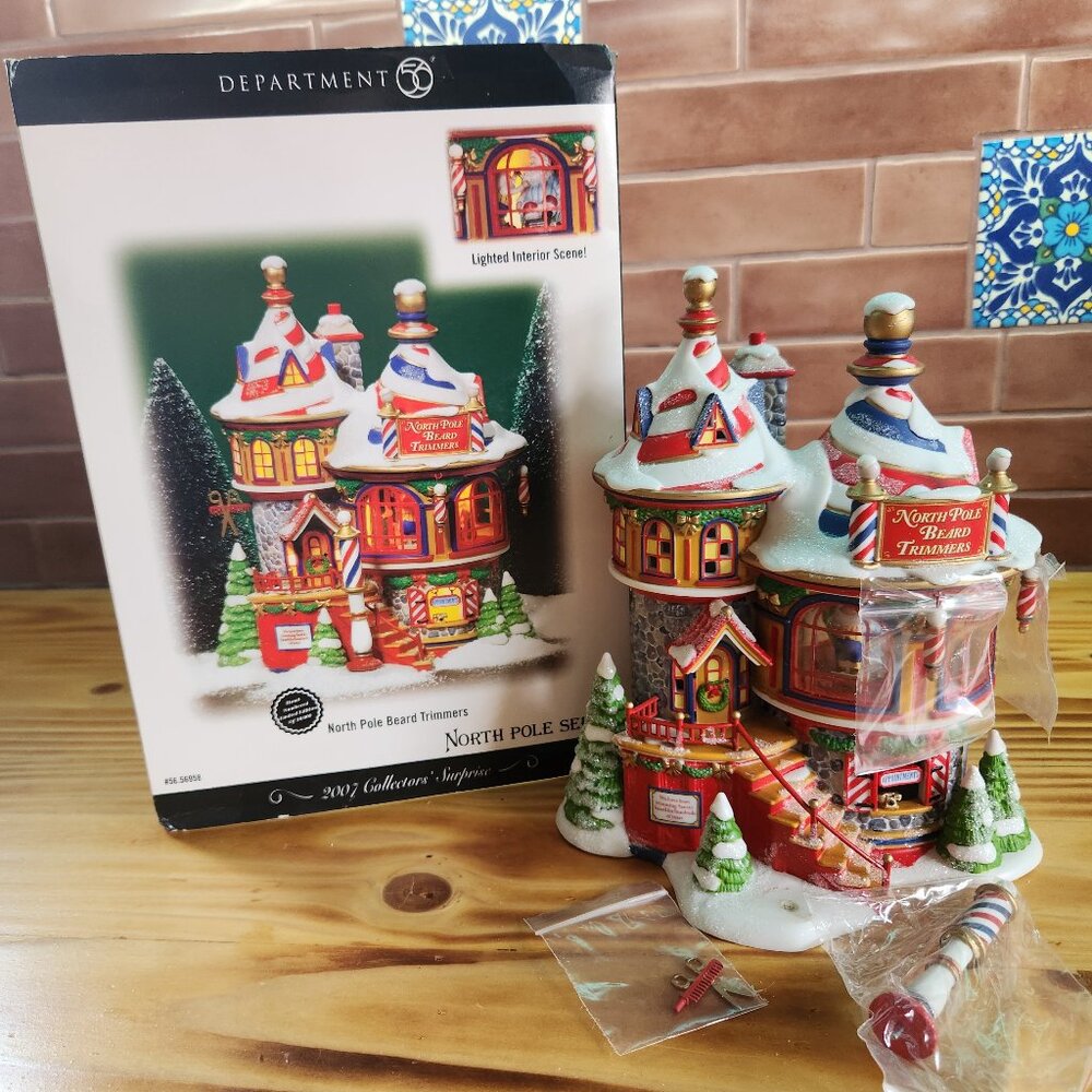 Department 56 North Pole Beard Trimmers Christmas Holiday House Limited Ed 08566